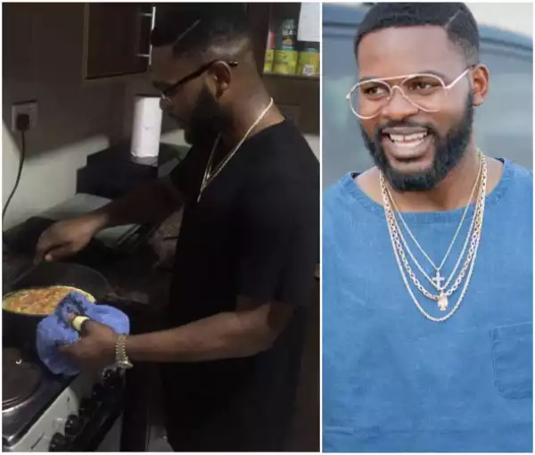 Falz tags himself ‘husband material’, shares photo as he cooks (See Why)